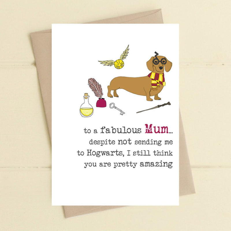 Mum - Hogwarts Greeting Card