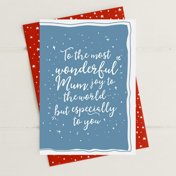 Mum Joy To The World Greeting Card