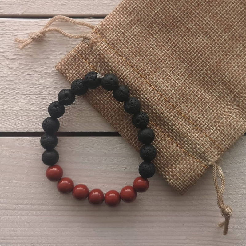 Red Jasper Essential Oil Diffuser Bracelet