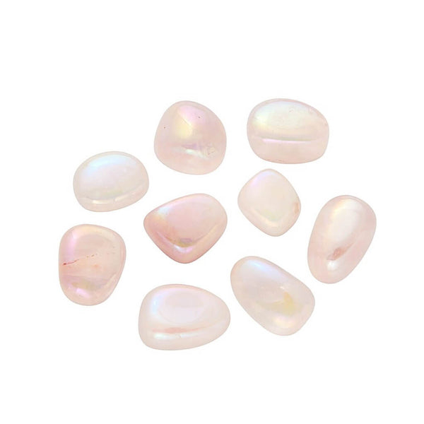Rose Aura Quartz Tumblestone