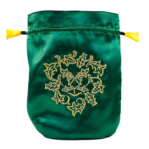 Satin Green Man Tarot Bag