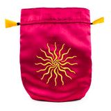 Satin Pink Sunstar Tarot Bag