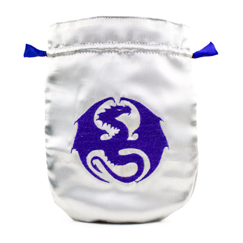 Satin Silver Dragon Tarot Bag