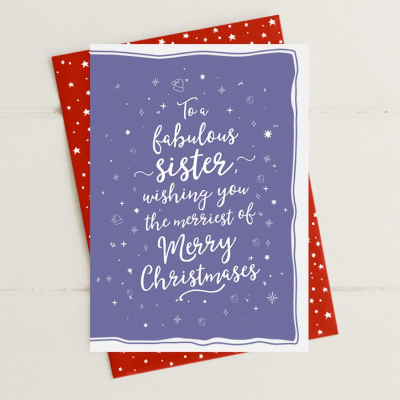 Sister Wishing You The Merriest Christmas Greeting Card