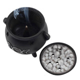 Triple Moon Cauldron Incense Burner